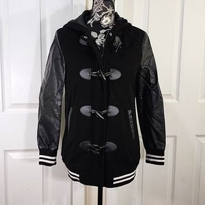 Forever 21 Black Hooded Jacket S